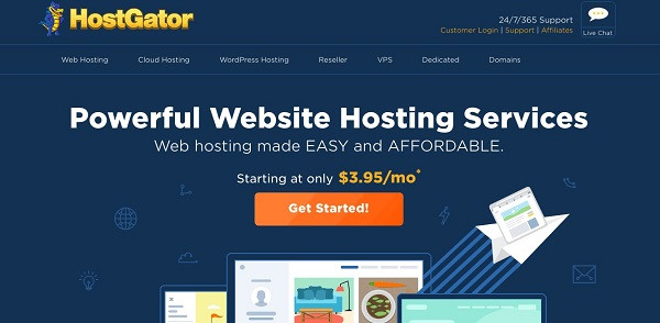 Hostgator - dịch vụ hosting nước ngoài tối ưu